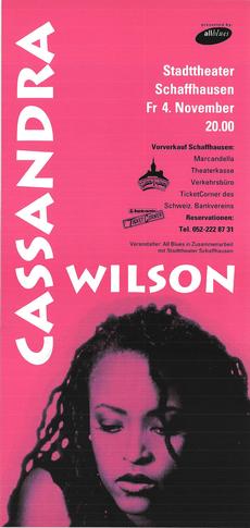 Cassandra Wilson, 4.11.94, Stadttheater Schaffhausen